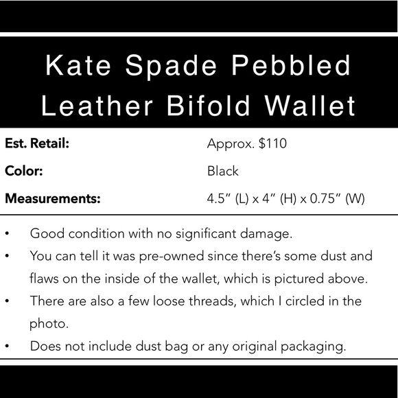 Kate Spade Leather Bifold Wallet - Picture 8 of 8